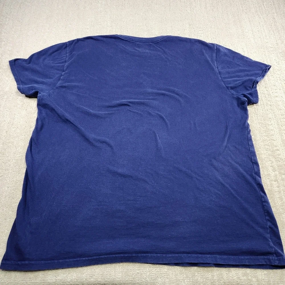 Vintage Ralph Lauren‎ Shirt Men XL Polo Jeans Y2K New York 67 Spellout Blue